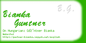 bianka guntner business card